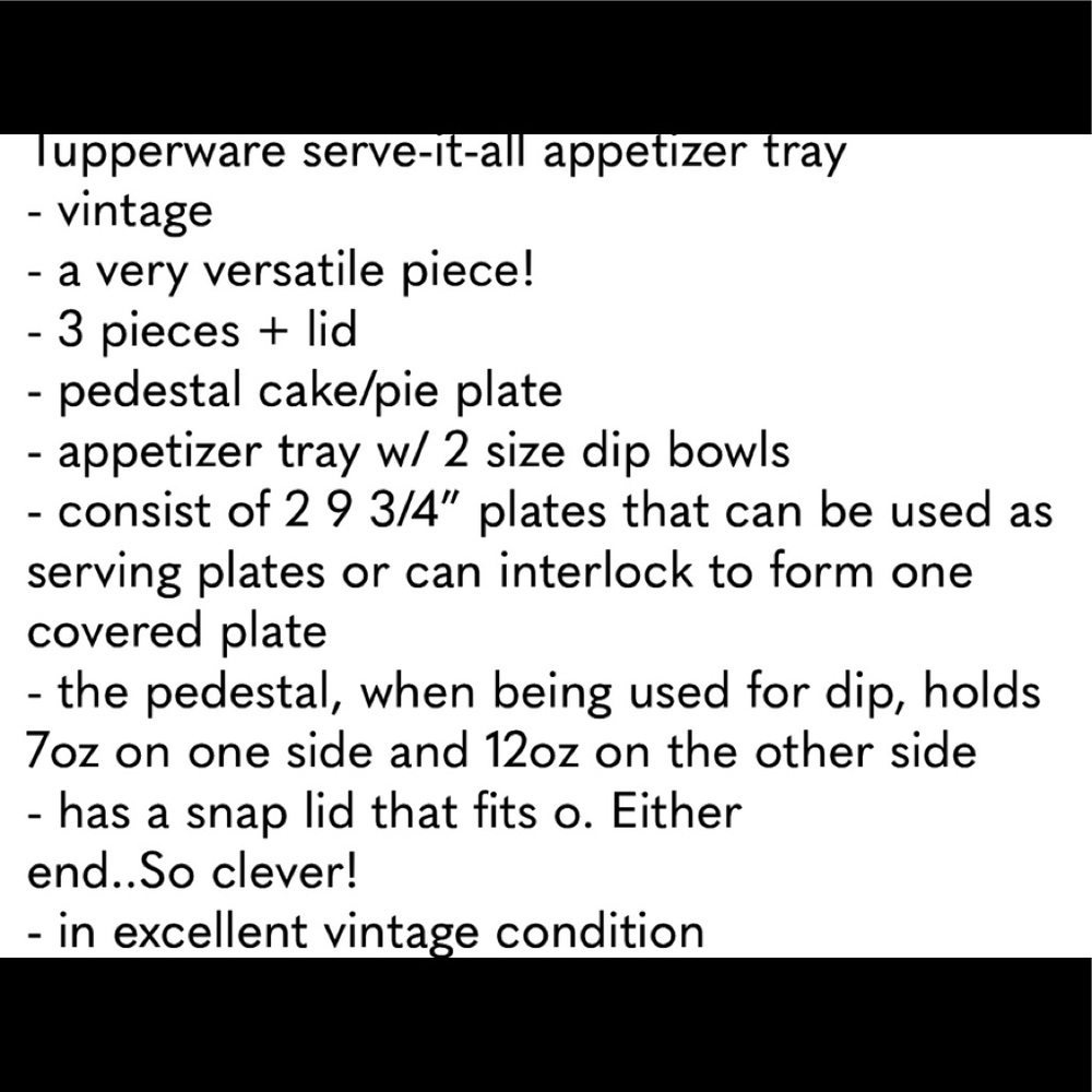 Vintage Tupperware Almond 3 Piece Pedestal Party Server - Picture 5 of 5